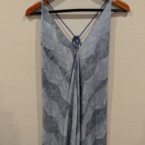 Mahina Handkerchief Cover Up - Blue/White